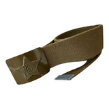 USSR Russian Soviet Army Military Soldier Uniform Canvas Belt Green Buckle