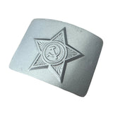 Original USSR Soviet Army Soldier Belt Steel Buckle Silver Grey