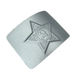 Original USSR Soviet Army Soldier Belt Steel Buckle Silver Grey