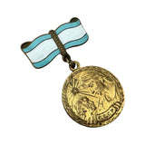 Vintage Soviet Motherhood Medal USSR Era Collectible Bronze with Enamel Detailing