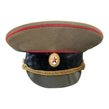 Russian Soviet Uniform Armoured Corps Officer Service Peaked Cap Visor Hat Badge