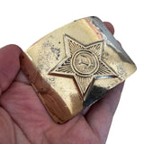 Original USSR Soviet Army Officer Belt Brass Buckle Antique Bronze Colour