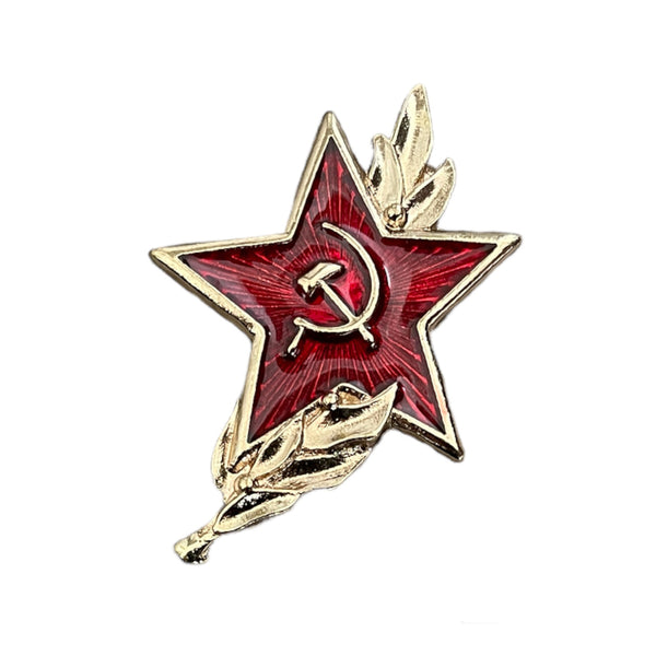 Anstecknadel mit rotem Stern der sowjetischen russischen Armee, Hammer und Sichel, Siegessymbol vom 9. Mai