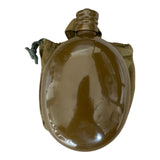 Genuine USSR Soviet Russian Army Military Khaki Brown Flask Water Bottle Belt Case