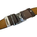 Soviet Uniform USSR Soldier Belt Leather Imitation Grey Metal Buckle