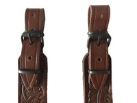 Eichen-Design, dunkelbraunes Leder, Gewehr-Jagdriemen, Schrotflinten-Luftgewehrriemen