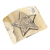 Original USSR Soviet Army Officer Belt Brass Buckle Antique Bronze Colour