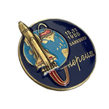 Energia Buran Shuttle Launch 1988 USSR Soviet Russian Space Badge Metal & Enamel