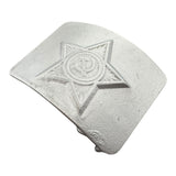 Original USSR Soviet Army Soldier Belt Steel Buckle Silver Grey