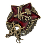 Russian RKKA Soviet Red Army CAVALRY COMMANDER Brass Medal Badge Hammer Plough