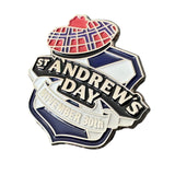 Scotland St Andrews Day November 30th Saltire Tam Enamel Lapel Pin Badge