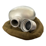 Genuine USSR Soviet Russian Army Military Aluminium Grey Flask Water Bottle Belt Case