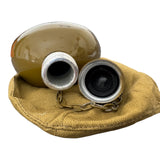 Genuine USSR Soviet Russian Army Military Khaki Brown Flask Water Bottle Belt Case