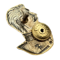Vintage Russian Soviet Joseph Stalin Brass Bust Badge 4 x 3 cm Screwback