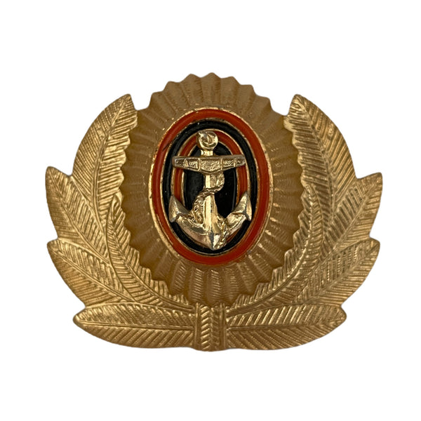 Russische Marine-Küstenwache-Offiziere, Militäruniform, Hut, Metallabzeichen