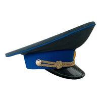 Sowjetische KGB-Offizierparade der UdSSR, russische Militäruniform, Schirmmütze, Schirmmütze 