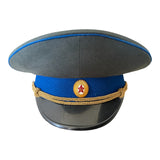 Sowjetische KGB-Offizierparade der UdSSR, russische Militäruniform, Schirmmütze, Schirmmütze 