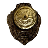 Excellent Marksman Soviet Russian Army Brass & Enamel Badge with Screw Back