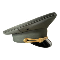 Postsowjetisches ukrainisches Militäroffiziersuniform-Metallabzeichen mit Schirmmütze