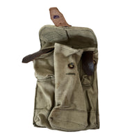 Echte Munitionstasche der sowjetischen Armee der UdSSR, russisches Militär, 3-Zellen-Magazin-Gürteltasche aus Segeltuch