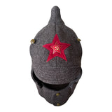 Vintage Soviet Budenovka Wool Hat Red Army Star Badge Military Cap USSR