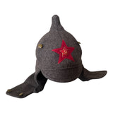 Vintage Soviet Budenovka Wool Hat Red Army Star Badge Military Cap USSR