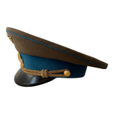 Original Soviet USSR Aviator Officer Visor Hat Vintage Military Pilot Parade Cap