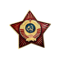 Sowjetisches Wappen der UdSSR mit rotem Sternabzeichen