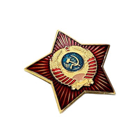 Sowjetisches Wappen der UdSSR mit rotem Sternabzeichen