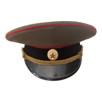 Russian Soviet Uniform Armoured Corps Officer Service Peaked Cap Visor Hat Badge