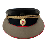 Russian Soviet Uniform Armoured Corps Officer Service Peaked Cap Visor Hat Badge