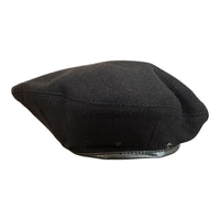 Vintage Black Ukrainian Interior Ministry Beret with Embroidered Patch Emblem