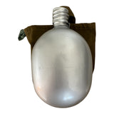 Genuine USSR Soviet Russian Army Military Aluminium Grey Flask Water Bottle Belt Case