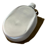 Genuine USSR Soviet Russian Army Military Aluminium Grey Flask Water Bottle Belt Case