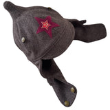 Vintage Soviet Budenovka Wool Hat Red Army Star Badge Military Cap USSR