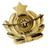 Original sowjetisches Marineoffizier-Mützenabzeichen, militärische Marinekokarde der UdSSR