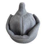 Vintage Soviet Grey Budenovka Wool Hat Red Army Star Badge Military Cap USSR