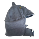 Vintage Soviet Grey Budenovka Wool Hat Red Army Star Badge Military Cap USSR