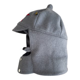 Vintage Soviet Grey Budenovka Wool Hat Red Army Star Badge Military Cap USSR