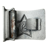 Original USSR Soviet Army Soldier Belt Steal Buckle Silver Grey
