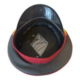 Vintage Ukraine Peaked Cap 1990s MVS Officer Uniform Visor Hat with Tryzub Badge