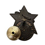 Soviet USSR Red Army Badge For Excellent Tank Shooting Brass and Enamel Russian Repro