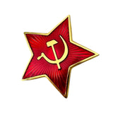 Soviet USSR Hammer and Sickle Red Star Pin Badge 3.3 cm – Light Metal Alloy & Enamel