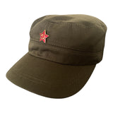 Military Patrol Retro Style Green Baseball Hat Cap Soviet Red Star Metal Badge
