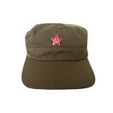 Military Patrol Retro Style Green Baseball Hat Cap Soviet Red Star Metal Badge