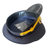 Soviet Naval Officer Cap with Original Rare Cockade – Black Peaked Hat