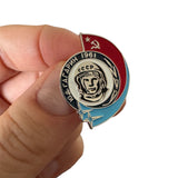 Ussr Soviet Pin Badge Russian Yuri Gagarin The First Astronaut In Space