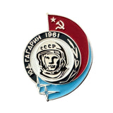 Ussr Soviet Pin Badge Russian Yuri Gagarin The First Astronaut In Space