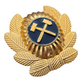 Vintage Soviet USSR Mining Cap Badge Hammer Pick Miner Cockade Hat Emblem