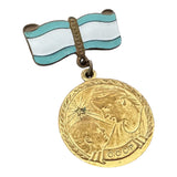 Vintage Soviet Motherhood Medal USSR Era Collectible Bronze with Enamel Detailing